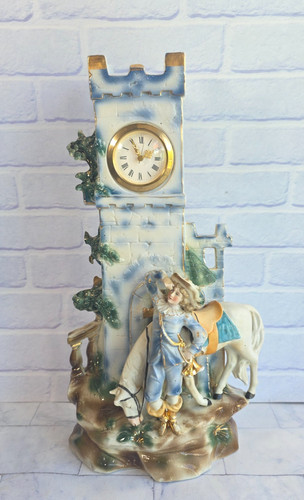Ceramic mantle clock - ceramic, tower