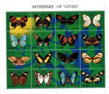 Guyana - 1994 - Butterflies Of Guyana - Sheet Of 16 Stamps - Scott #2827 - MNH