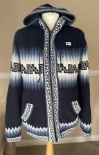 Hand Made In Peru- Alpaca Select -Wool - Fleece Lined Jacket Top Medium 14, 16