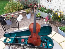 Old full size violin marked Stainer and spares 