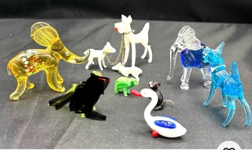 Hand blown glass animals - hand,