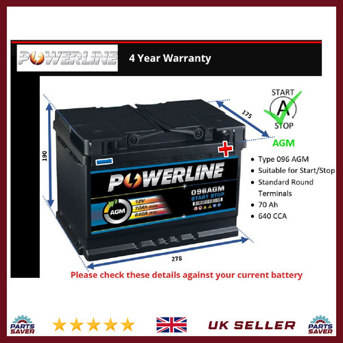 Agm car battery fits - car,