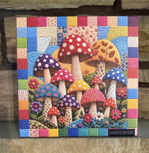 Patchwork mushrooms puzzle - mushrooms,