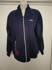 Boys  Umbro Pro Training Blue Tracksuit Top/Jacket Size XLB 32/33". GC