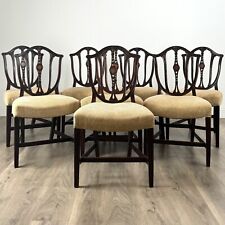 Antique 18th Century Set Of 8 Hepplewhite Style Dining Chairs ( REF AF-3443 )