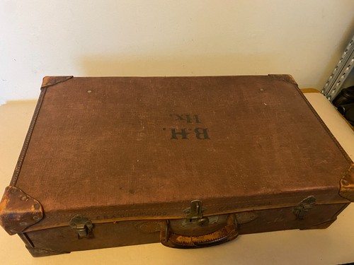 Ww2 brown suitcase military - brown,