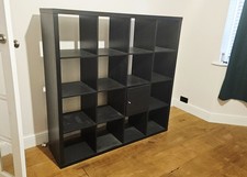 Black wooden kallax storage - kallax,