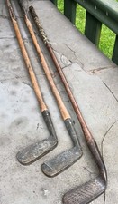 Antique vintage golf club - 3x,