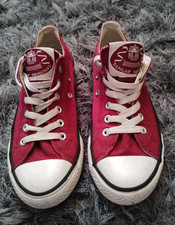 Dunlop Original Burgundy Red Low Top Plimsolls Size UK 3 