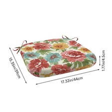 Set of 2 Chair Seat Pads Patio