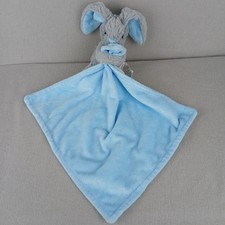 TJM Comforter Grey Bunny Blue Blankie Pure Baby Soother Rabbit Dou Dou Soft Toy