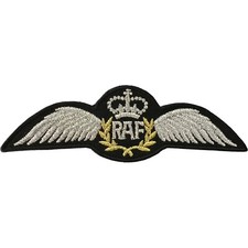 Raf pilot wings - iron, sew