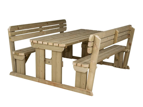 Rounded alders picnic table - alders,