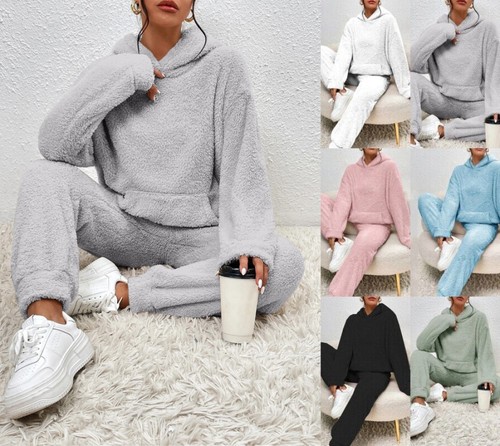 2pcs womens fleece fluffy - 2pcs,