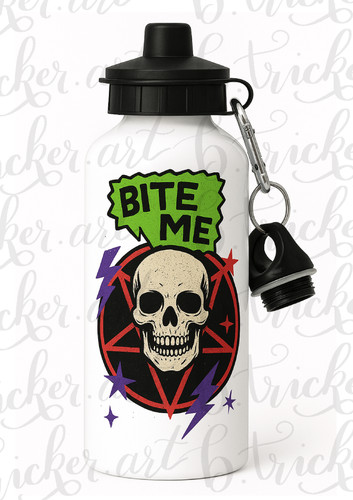 Water bottle bite me - water,
