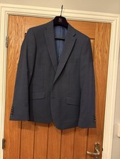 M & S Navy Suit (Chest 38 Slim Fit Trousers Waist 32 Leg 29 In)