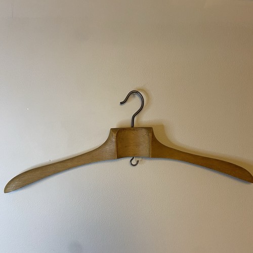 Vintage wooden coat hanger - vintage,