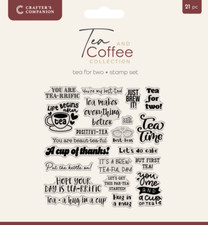 Crafter's Companion - Tea & Coffee - Mini Collection - Metal Dies, Stamps, Paper