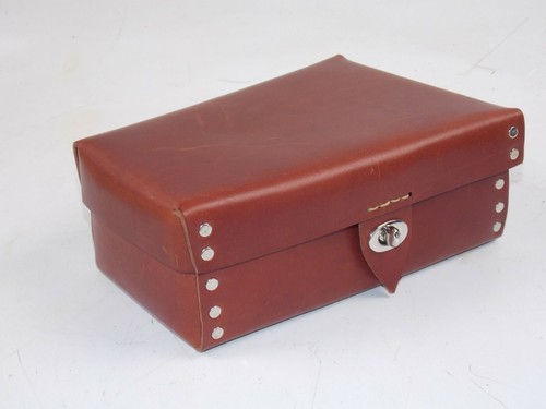 Brown leather tank tool bag - brown,