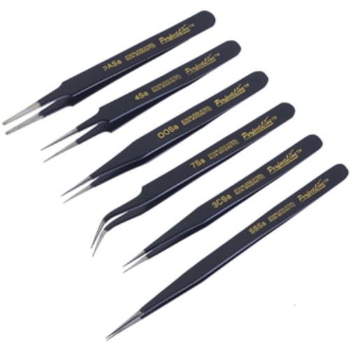 Professional tweezer set - professional, 6pc