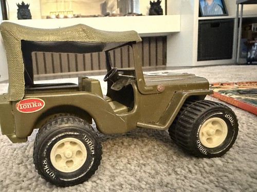 Vintage rare tonka army jeep - army,
