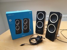 Logitech wired Z200 PC black stereo Speakers, Good Condition, with power adapter