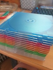 CD JEWEL CASES - RED- BLUE - CLEAR - GREEN - 0RANGE  - 16 IN TOTAL
