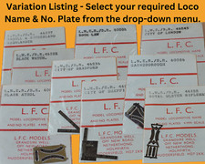 YOU CHOOSE: LFC 4mm/OO Gauge Engraved Loco Name & Number Plates - Bagged
