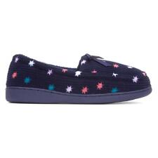 The Slipper Company Womens Slippers Blue Adults Ladies Moccasin Navy Laurel SIZE