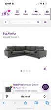 Large grey dfs corner sofa