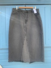 Bnwt Black Denim Skirt Size 18