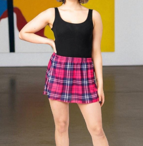 Pink check tartan - pink, mini