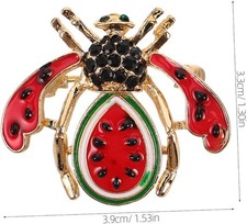 Ladybird Brooch Red Enamel