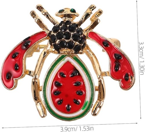 Ladybird brooch red enamel - red,