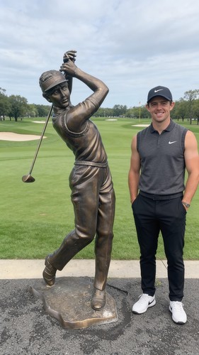 Bronze xxl golfer statue - golfer,