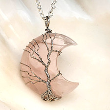 Tree of life Rose Quartz Moon