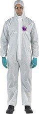 Ansell AlphaTec 1500 Disposable Coverall with Hood - White, Large size