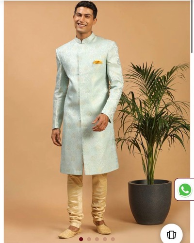 Sherwani blue turquoise - blue/turquoise, men's