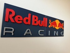 Red Bull Racing F1 Wall Sign – 30cm 3D Logo – Formula 1 Garage Mancave Home Déco