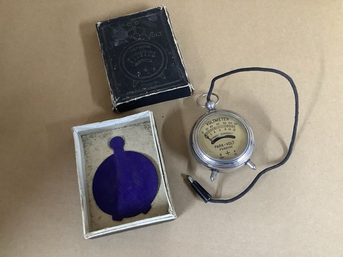 Antique para volt meter - para, boxed