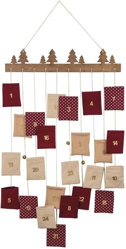 Hanging advent calendar with - hanging,