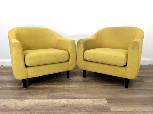 Armchair pair canary - canary, yellow