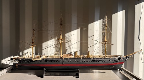 Large vintage hms warrior - vintage,