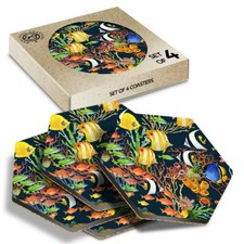 Hexagon coasters - 4, x