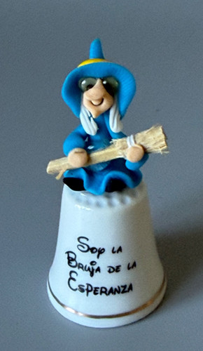 Spanish lucky witch thimble - witch,