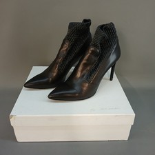 Karen Millen Womens Ankle Boots Black UK 7 EU 40 Quilted Pointy Toes Shoes -CP