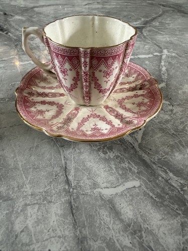 Aynsley cup and saucer pink - cup,