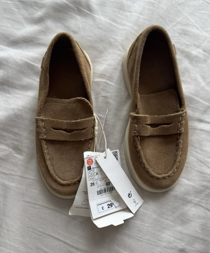 Zara boys brown slip loafer - boys, slip-on