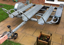 GALVANISED MOTORCYCLE BIKE TRAILER, 3 BIKE, GOOD CONDITION,COMES WITH RAMP 750KG