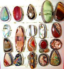 Ladies Rings fashion gemstone silver statement rings huge size style choice UK
